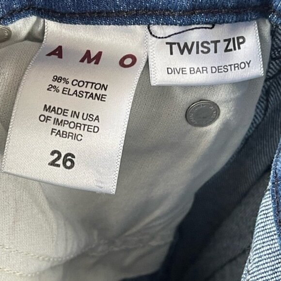 Amo Twist Zip Jeans in Dive Bar Destroy Wash 26 - Picture 12 of 12